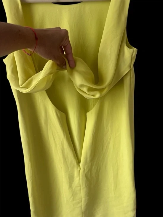 BCBGMaxAzria Neon Lime Sleeveless Shift Dress - Picture 4 of 7